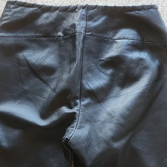Cache Leather Pants Black Butter Soft Fully Lined Size 4 - Picture 12 of 15